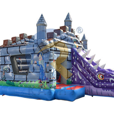 Kenmerken PORTABLE Kinderen opblaasbare droogspringer springkasteel met glijbaan en kameleon