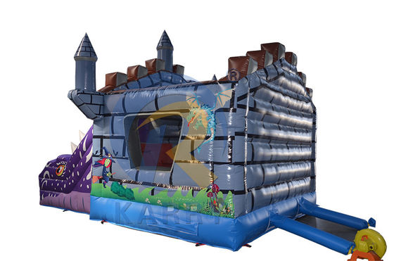 Kenmerken PORTABLE Kinderen opblaasbare droogspringer springkasteel met glijbaan en kameleon