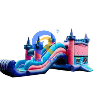 Opblaasbare waterglijbaan Combo voor unisex kasteel glijbaan bij alle feestelijkheden
