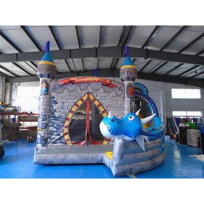 Opblaasbaar Majestic Bouncing House Castle Combo Slide Optioneel voor 5-10 passagiers