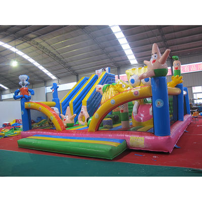 De beurs moet Aurora's commerciële SpongeBob Bounce Castle Trampoline met glijbaan