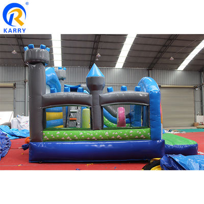 Gepersonaliseerde grootte 3D Rainbow Unicorn kasteel water glijbaan combinatie Perfect voor feesten