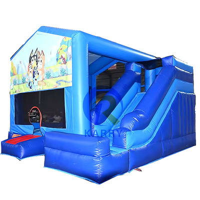 Verhuur feest opblaasbare uitsmijter Bluey Bounce House met Slide leeftijdsbereik 14 jaar op
