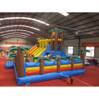 Aanpasbaar Palmboom Bounce House Wet Dry Bouncer Slide Combo met EN14960 certificaat