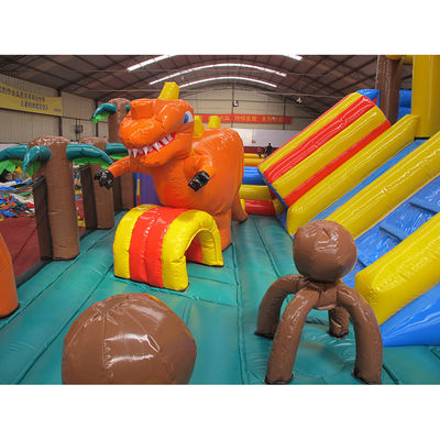 Aanpasbaar Palmboom Bounce House Wet Dry Bouncer Slide Combo met EN14960 certificaat