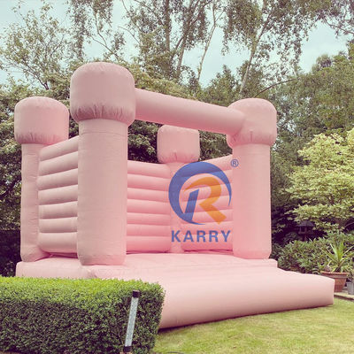 Draagbaar Roze Pastel Springkasteel voor feest Commercieel Moonwalk Bruiloft Bouncy House