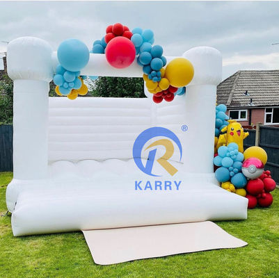 Buiten speeltuin opblaasbaar kasteel springende combo voor witte bruiloft unisex feest spel