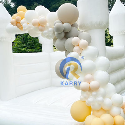 Buiten speeltuin opblaasbaar kasteel springende combo voor witte bruiloft unisex feest spel