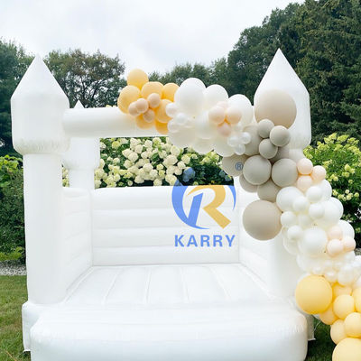 Buiten speeltuin opblaasbaar kasteel springende combo voor witte bruiloft unisex feest spel