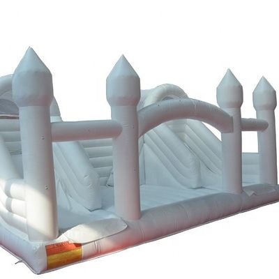 Commercieel opblaasbaar kasteel bruiloft thema Bouncy Castle Slide Combo voor verzending
