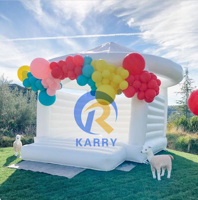 Commercieel opblaasbaar kasteel bruiloft thema Bouncy Castle Slide Combo voor verzending