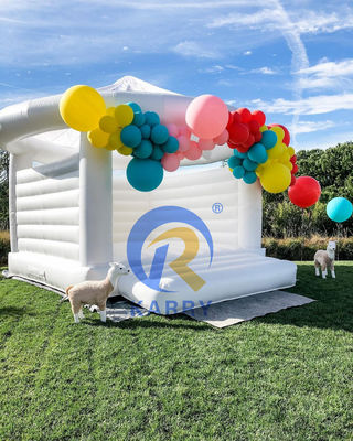Commercieel opblaasbaar kasteel bruiloft thema Bouncy Castle Slide Combo voor verzending