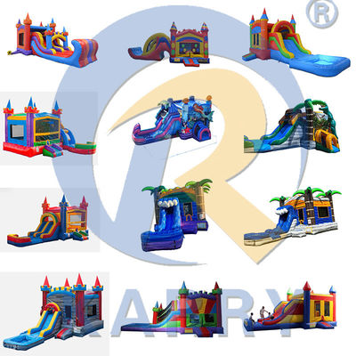 Commercieel opblaasbaar kasteel bruiloft thema Bouncy Castle Slide Combo voor verzending