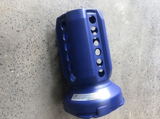 Draagbare blauwe opblaasbare kasteel water/droge glijbaan obstakelpark met blazer en deflator