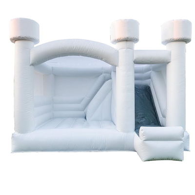 Huwelijksfeest opblaasbaar springkasteelcombo met glijbaanverhuurapparatuur van PVC