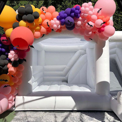 Huwelijksfeest opblaasbaar springkasteelcombo met glijbaanverhuurapparatuur van PVC