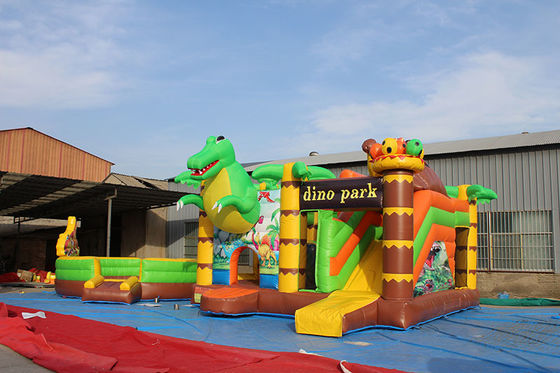 Kinderen Dinosaurus Vermaak Park Bouncy Castle met glijbaan opblaasbare Dino Park Combo
