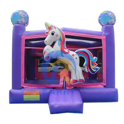Unisex 3D regenboog eenhoorn opblaasbaar kasteel voor aangepaste grootte Bouncy Castle House