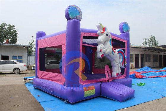 Unisex 3D regenboog eenhoorn opblaasbaar kasteel voor aangepaste grootte Bouncy Castle House