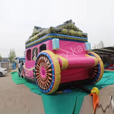 14 Jaar op Outdoor speeltuin Prinses koets opblaasbaar springhuis met glijbaan