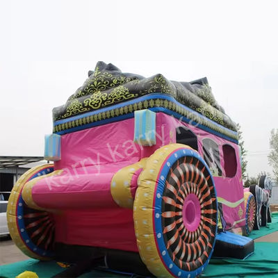 14 Jaar op Outdoor speeltuin Prinses koets opblaasbaar springhuis met glijbaan