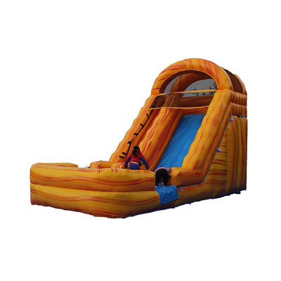 Zomerwaterpark Kinderspeelgoed 18ft PVC opblaasbare waterslide met zwembad