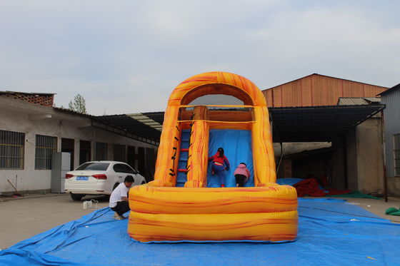 Zomerwaterpark Kinderspeelgoed 18ft PVC opblaasbare waterslide met zwembad