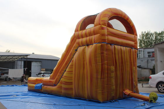 Zomerwaterpark Kinderspeelgoed 18ft PVC opblaasbare waterslide met zwembad