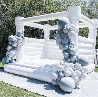 Huwelijksfeest Witte springkasteel opblaasbaar springkasteel aan zee reparatiesets Volwassenen