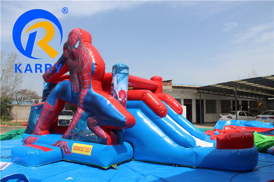 Volwassenen opblaasbare natte/droge combinatie Bounce House Slide met digitaal printen en blazer