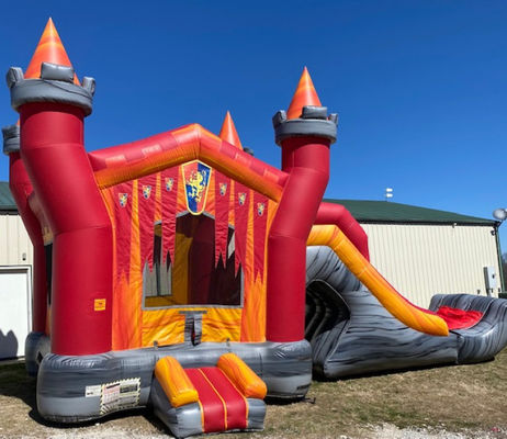 Knight Palace opblaasbare uitsmijter glijcombo met PVC-materiaal en EN14960-certificaat