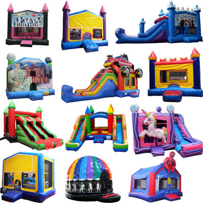 Laat je kinderen bewegen met deze draagbare kasteel opblaasbare uitsmijter glijcombo