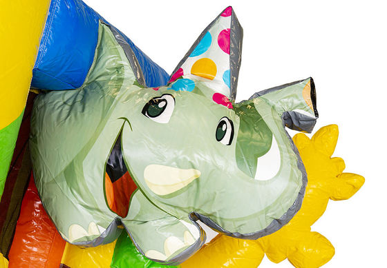 Opblaasbaar olifant-dieren-thema springhuis voor unisex kinderen op een speeltuin