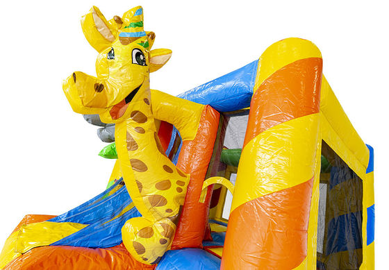 Opblaasbaar olifant-dieren-thema springhuis voor unisex kinderen op een speeltuin
