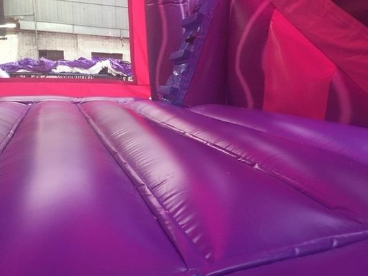 PORTABLE Bouncing Castle Combo Slide met EN71-certificering Regenboog Eenhoorn en Slide