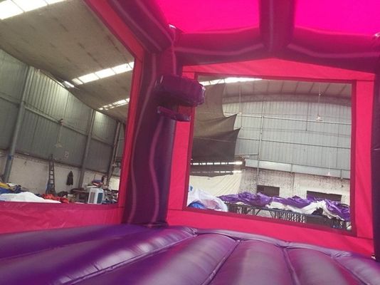 PORTABLE Bouncing Castle Combo Slide met EN71-certificering Regenboog Eenhoorn en Slide