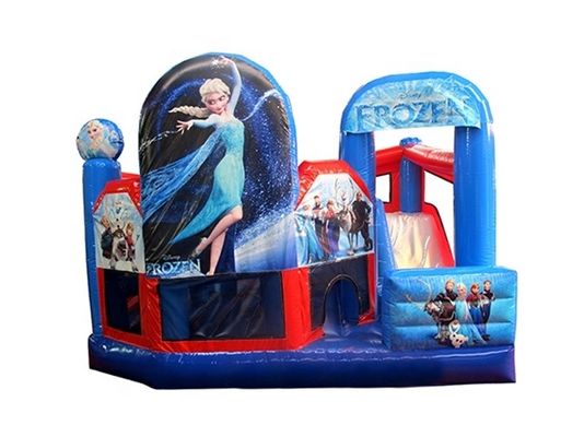 Geslachtsneutrale opblaasbare kastel springglijbaan perfect voor commerciële feestverhuur