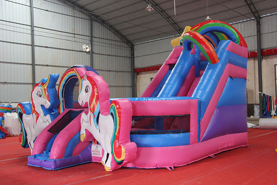 Leeftijdsbereik 14 jaar opblaasbaar Roze Eenhoorn Bouncy Castle Bouncer Combo voor Unisex