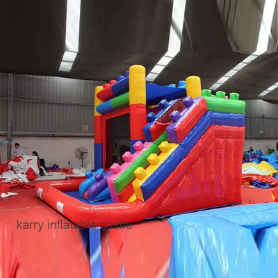 Schermdruk opblaasbaar springhuis glijspringer voor commercieel feest Combo Castle
