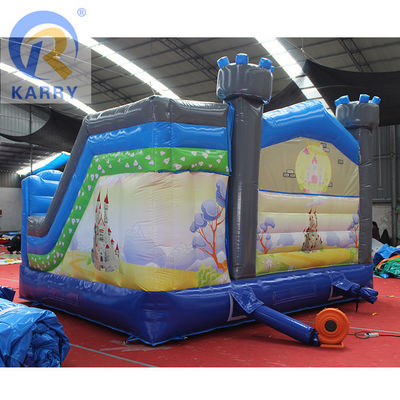 PVC kinder opblaasbare eenhoorn uitsmijter commercieel eenhoorn kasteel met ingebouwde blazer