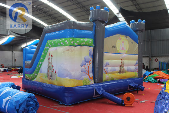 PVC kinder opblaasbare eenhoorn uitsmijter commercieel eenhoorn kasteel met ingebouwde blazer