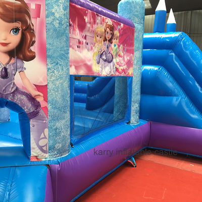 Hot Princess Party Bouncy Castle met glijbaan PVC commerciële speeltuin apparatuur