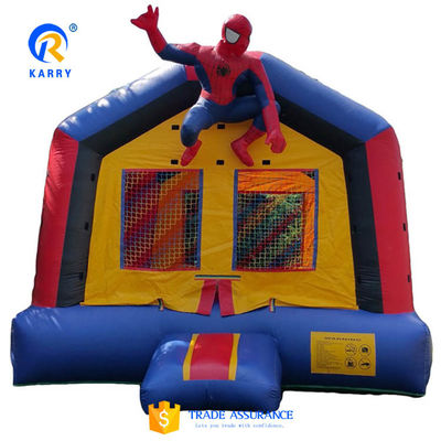 Spiderman opblaasbare uitsmijter voor kinderen aangepaste kleur opblaasbare kinderen trampoline