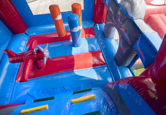 Leeftijdsbereik 14 Jaar Up Castle Slide Combo Opblaasbare Springende Kasteel Vliegtuig voor kinderen