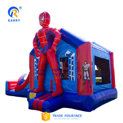 Populaire markt Spider Man opblaasbare kasteel springende combo met aangepaste service