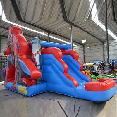 Populaire markt Spider Man opblaasbare kasteel springende combo met aangepaste service