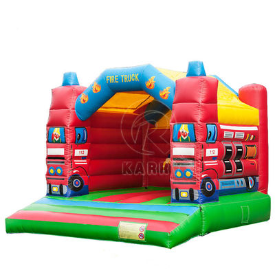 Brandweerwagen PVC commercieel springhuis combo voor evenementen opblaasbaar springhuis