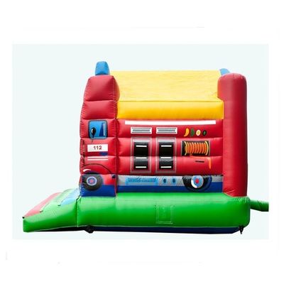 Brandweerwagen PVC commercieel springhuis combo voor evenementen opblaasbaar springhuis