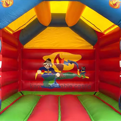 Brandweerwagen PVC commercieel springhuis combo voor evenementen opblaasbaar springhuis