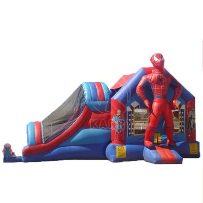 4*7*3.5m of maat Spider Man opblaasbaar Springkasteel glijcombo voor feest